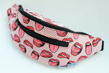 Pop art fanny pack in red and white
